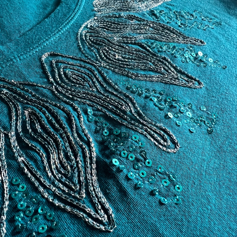 NY&CO sequin and metallic detail tee